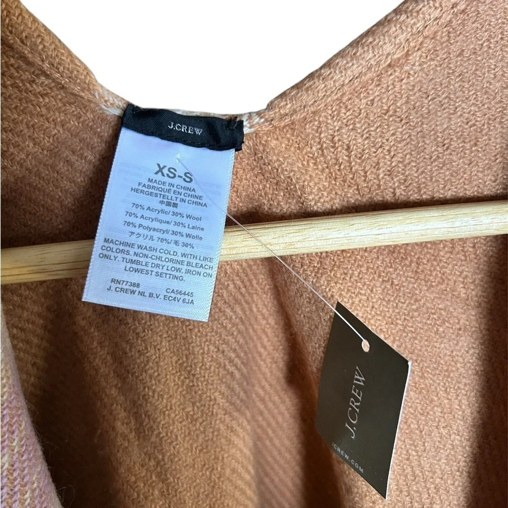 NWT J. Crew Blanket Poncho with Fringe